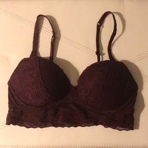 Victoria’s Secret Pink maroon lave bra, size small